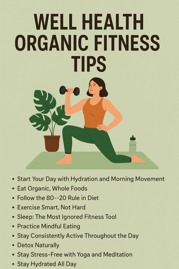well health organic fitness tips